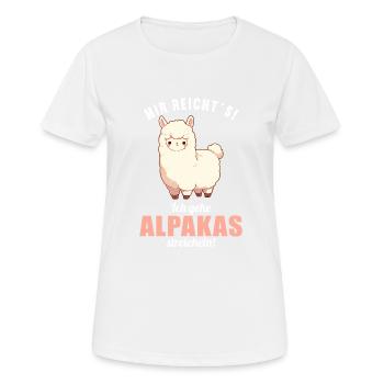 Alpaga Alpagas Alpaga - T-shirt respirant Femme - blanc - Devant - AI Model Female 172 dark (172cm)