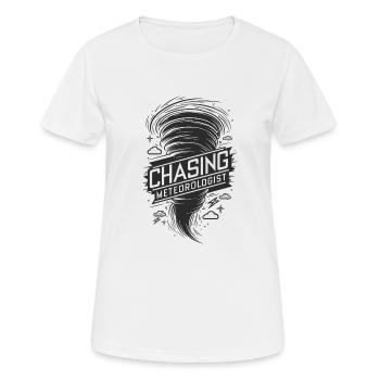 Tornado Twister Chasing Meteorologist - Frauen T-Shirt atmungsaktiv - Weiß - Vorne - AI Model Female 172 dark (172cm)