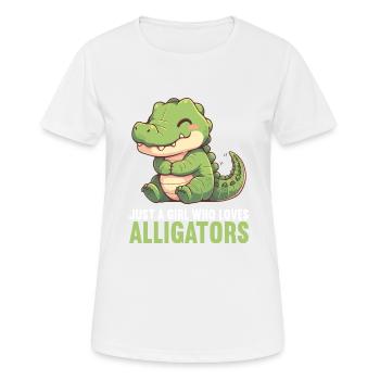 Alligatoren Alligator - Frauen T-Shirt atmungsaktiv - Weiß - Vorne - AI Model Female 172 dark (172cm)