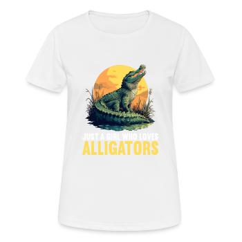 Alligatoren Alligator - Frauen T-Shirt atmungsaktiv - Weiß - Vorne - AI Model Female 172 dark (172cm)
