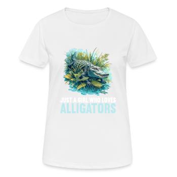 Alligatoren Alligator - Frauen T-Shirt atmungsaktiv - Weiß - Vorne - AI Model Female 172 dark (172cm)
