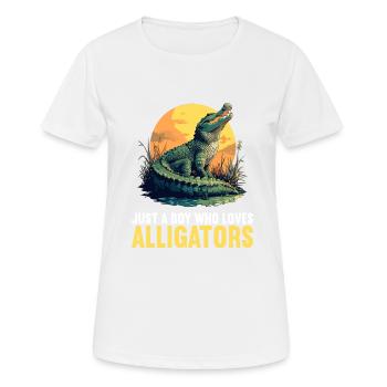 Alligatoren Alligator - Frauen T-Shirt atmungsaktiv - Weiß - Vorne - AI Model Female 172 dark (172cm)