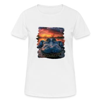 Alligatoren Alligator - Frauen T-Shirt atmungsaktiv - Weiß - Vorne - AI Model Female 172 dark (172cm)