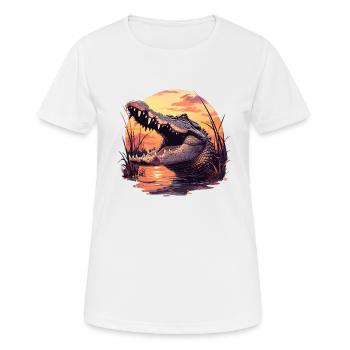 Alligatoren Alligator - Frauen T-Shirt atmungsaktiv - Weiß - Vorne - AI Model Female 172 dark (172cm)