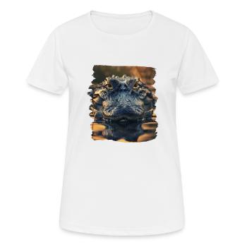 Alligatoren Alligator - Frauen T-Shirt atmungsaktiv - Weiß - Vorne - AI Model Female 172 dark (172cm)