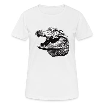 Alligatoren Alligator - Frauen T-Shirt atmungsaktiv - Weiß - Vorne - AI Model Female 172 dark (172cm)