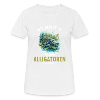 Alligatoren Alligator - Frauen T-Shirt atmungsaktiv - Weiß - Vorne - AI Model Female 172 dark (172cm)