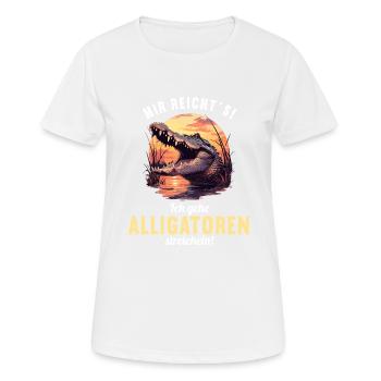 Alligatoren Alligator - Frauen T-Shirt atmungsaktiv - Weiß - Vorne - AI Model Female 172 dark (172cm)