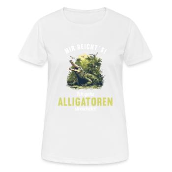 Alligatoren Alligator - Frauen T-Shirt atmungsaktiv - Weiß - Vorne - AI Model Female 172 dark (172cm)