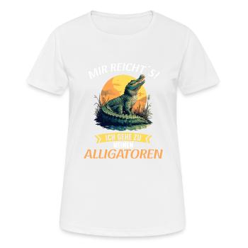 Alligatoren Alligator - Frauen T-Shirt atmungsaktiv - Weiß - Vorne - AI Model Female 172 dark (172cm)