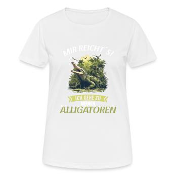 Alligatoren Alligator - Frauen T-Shirt atmungsaktiv - Weiß - Vorne - AI Model Female 172 dark (172cm)