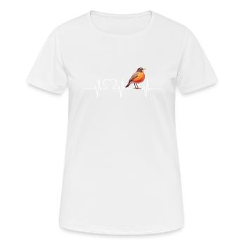 Robin Rotkehlchen - T-shirt respirant Femme - blanc - Devant - AI Model Female 172 dark (172cm)
