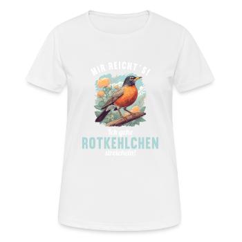 Robin Rotkehlchen - T-shirt respirant Femme - blanc - Devant - AI Model Female 172 dark (172cm)