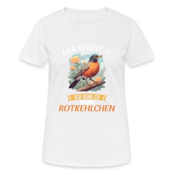 Robin Rotkehlchen - T-shirt respirant Femme - blanc - Devant - AI Model Female 172 dark (172cm)