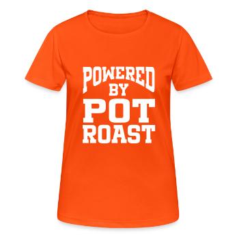Propulsé par le rôti braisé - T-shirt respirant Femme - orange néon - Devant - AI Model Female 172 dark (172cm)