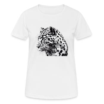 Léopard léopard - T-shirt respirant Femme - blanc - Devant - AI Model Female 172 dark (172cm)