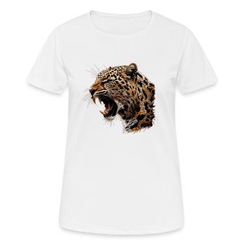Leoparden Leopard - Frauen T-Shirt atmungsaktiv - Weiß - Vorne - AI Model Female 172 dark (172cm)