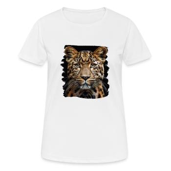Leoparden Leopard - Frauen T-Shirt atmungsaktiv - Weiß - Vorne - AI Model Female 172 dark (172cm)