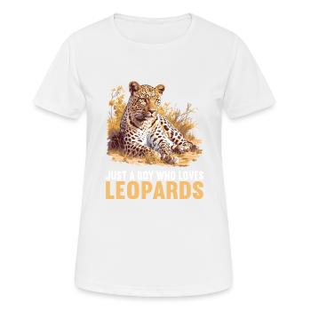Leoparden Leopard - Frauen T-Shirt atmungsaktiv - Weiß - Vorne - AI Model Female 172 dark (172cm)