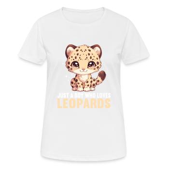 Leoparden Leopard - Frauen T-Shirt atmungsaktiv - Weiß - Vorne - AI Model Female 172 dark (172cm)