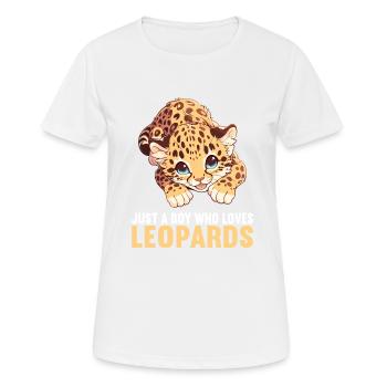 Leoparden Leopard - Frauen T-Shirt atmungsaktiv - Weiß - Vorne - AI Model Female 172 dark (172cm)