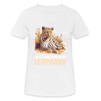 Leoparden Leopard - Frauen T-Shirt atmungsaktiv - Weiß - Vorne - AI Model Female 172 dark (172cm)