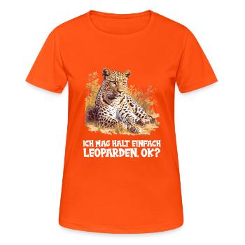 Leoparden Leopard - Women's Breathable T-Shirt - neon orange - Front - AI Model Female 172 dark (172cm)
