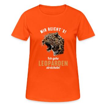 Leoparden Leopard - Women's Breathable T-Shirt - neon orange - Front - AI Model Female 172 dark (172cm)