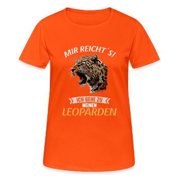 Leoparden Leopard - Women's Breathable T-Shirt - neon orange - Front - AI Model Female 172 dark (172cm)