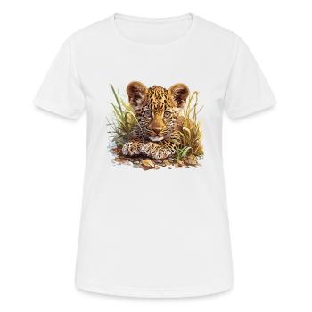 Leoparden Leopard - Frauen T-Shirt atmungsaktiv - Weiß - Vorne - AI Model Female 172 dark (172cm)