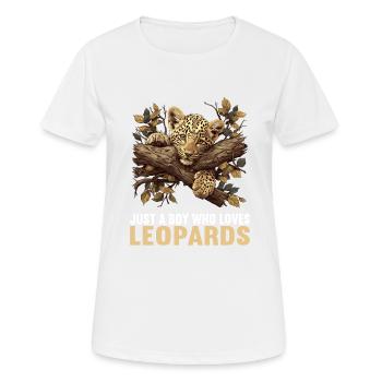 Leoparden Leopard - Frauen T-Shirt atmungsaktiv - Weiß - Vorne - AI Model Female 172 dark (172cm)