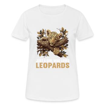 Leoparden Leopard - Frauen T-Shirt atmungsaktiv - Weiß - Vorne - AI Model Female 172 dark (172cm)