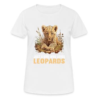 Leoparden Leopard - Frauen T-Shirt atmungsaktiv - Weiß - Vorne - AI Model Female 172 dark (172cm)