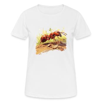 Ant Ameisen Ameise - Frauen T-Shirt atmungsaktiv - Weiß - Vorne - AI Model Female 172 dark (172cm)