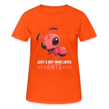 Ant Ameisen Ameise - Frauen T-Shirt atmungsaktiv - Neonorange - Vorne - AI Model Female 172 dark (172cm)