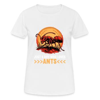 Ant Ameisen Ameise - Frauen T-Shirt atmungsaktiv - Weiß - Vorne - AI Model Female 172 dark (172cm)