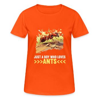 Ant Ameisen Ameise - Frauen T-Shirt atmungsaktiv - Neonorange - Vorne - AI Model Female 172 dark (172cm)