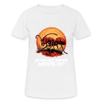 Ant Ameisen Ameise - Frauen T-Shirt atmungsaktiv - Weiß - Vorne - AI Model Female 172 dark (172cm)