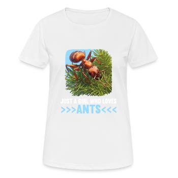 Ant Ameisen Ameise - Frauen T-Shirt atmungsaktiv - Weiß - Vorne - AI Model Female 172 dark (172cm)