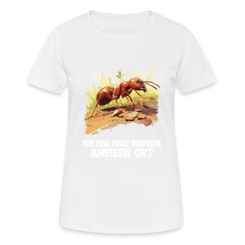 Ant Ameisen Ameise - Frauen T-Shirt atmungsaktiv - Weiß - Vorne - AI Model Female 172 dark (172cm)