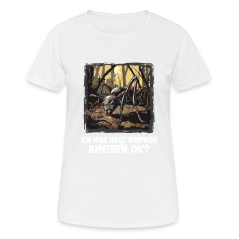 Ant Ameisen Ameise - Frauen T-Shirt atmungsaktiv - Weiß - Vorne - AI Model Female 172 dark (172cm)