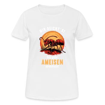 Ant Ameisen Ameise - Frauen T-Shirt atmungsaktiv - Weiß - Vorne - AI Model Female 172 dark (172cm)