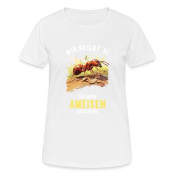 Ant Ameisen Ameise - Frauen T-Shirt atmungsaktiv - Weiß - Vorne - AI Model Female 172 dark (172cm)