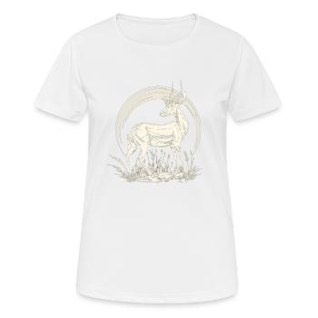 Antilope antilope antilope ouverte - T-shirt respirant Femme - blanc - Devant - AI Model Female 172 dark (172cm)