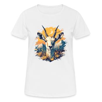 Antilope antilope antilope ouverte - T-shirt respirant Femme - blanc - Devant - AI Model Female 172 dark (172cm)