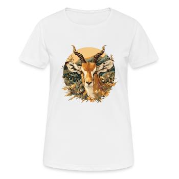 Antilope antilope antilope ouverte - T-shirt respirant Femme - blanc - Devant - AI Model Female 172 dark (172cm)