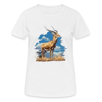 Antilope antilope antilope ouverte - T-shirt respirant Femme - blanc - Devant - AI Model Female 172 dark (172cm)