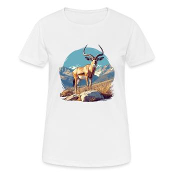 Antilope antilope antilope ouverte - T-shirt respirant Femme - blanc - Devant - AI Model Female 172 dark (172cm)