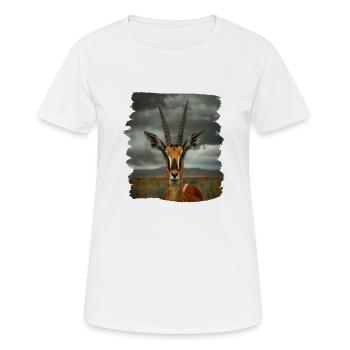 Antilope antilope antilope ouverte - T-shirt respirant Femme - blanc - Devant - AI Model Female 172 dark (172cm)