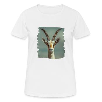 Antilope antilope antilope ouverte - T-shirt respirant Femme - blanc - Devant - AI Model Female 172 dark (172cm)